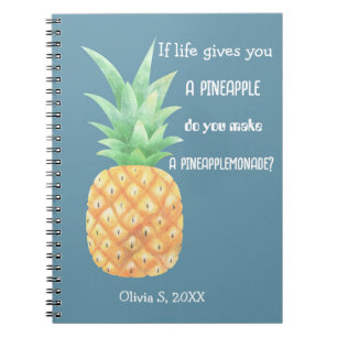 Minimalistisches Goldenes Ananas-Personalisiertes Notizblock