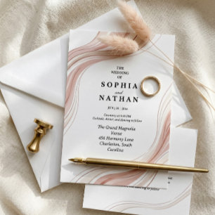 Minimalistisches goldenes Monogramm Elegantes mode Einladung