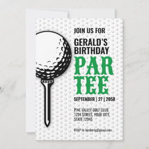 Minimalistisches Golfparty-Design Einladung