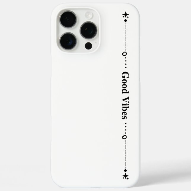 Minimalistisches "Good Vibes" Himmelweiß iPhone Ca Case-Mate iPhone Hülle (Rückseite)