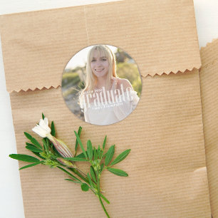 Minimalistisches Graduate Picture Simple Modernes Runder Aufkleber