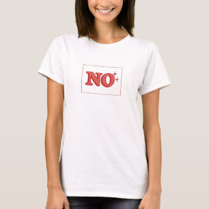 Minimalistisches grafisches T-Shirt "NO ✦" für Fra
