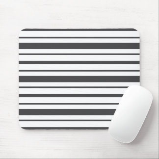 Minimalistisches Grau-Weiß-Streifenmuster Executiv Mousepad