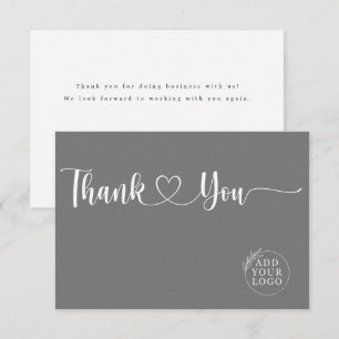 Minimalistisches graues Firmenlogo Geschäft Danke 