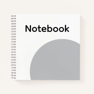 Minimalistisches graues Kreis-Notizbuch Notizbuch