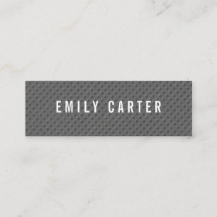 Minimalistisches graues Muster Mini Visitenkarte