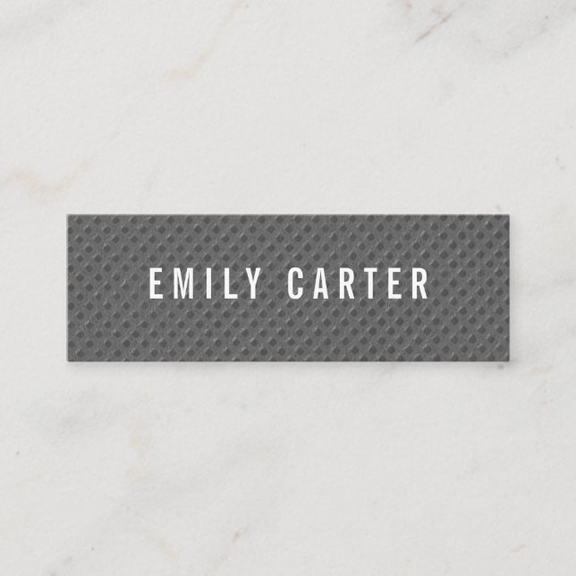 Minimalistisches graues Muster Mini Visitenkarte (Vorderseite)