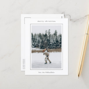 Minimalistisches grenzübergreifendes Foto Moderne Feiertagspostkarte