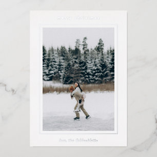 Minimalistisches grenzübergreifendes Foto Moderne Folien Feiertagskarte