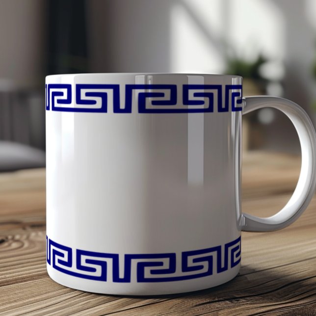 Minimalistisches griechisches Muster anpassbar VI Kaffeetasse (Von Creator hochgeladen)
