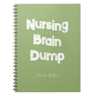 Minimalistisches Grün für das Studium am Nursing S Notizblock