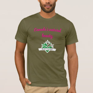 Minimalistisches Grün Kanada Natur Logo T-Shirt