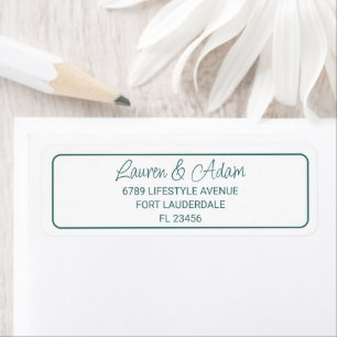 Minimalistisches Grün-Text-Rücksendeaufkleber