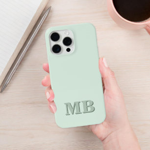 Minimalistisches Grünes Anfangsmonogramm Case-Mate iPhone Hülle