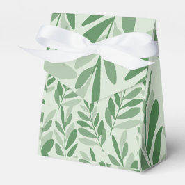 Minimalistisches grünes botanisches Blättermuster Geschenkschachtel