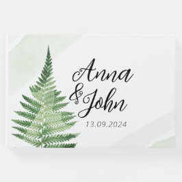 Minimalistisches Grünes Fern-Hochzeitsszeichen Gästebuch