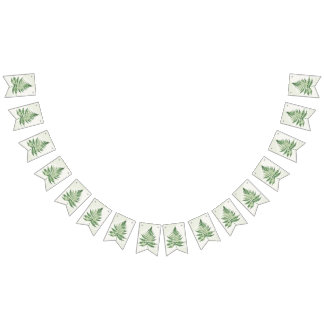 Minimalistisches Grünes Fern-Hochzeitsszeichen Wimpelkette