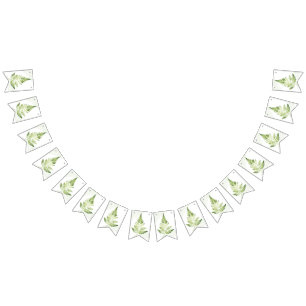 Minimalistisches Grünes Fern-Hochzeitsszeichen Wimpelkette