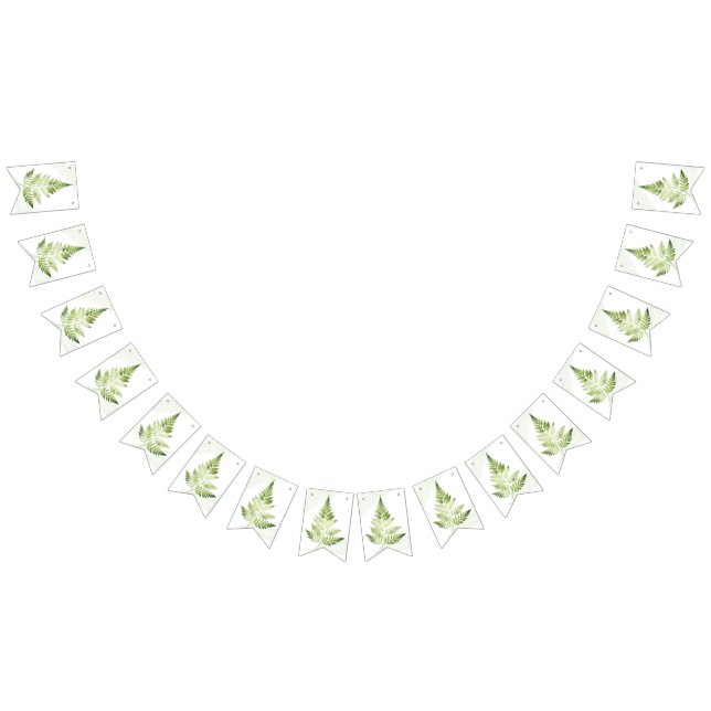 Minimalistisches Grünes Fern-Hochzeitsszeichen Wimpelkette (Alle)