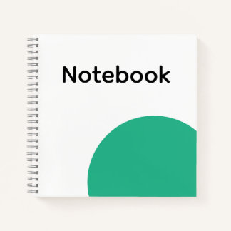 Minimalistisches grünes Kreis-Notizbuch  Notizbuch