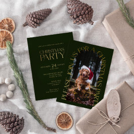 Minimalistisches Grünes Weihnachtsgebäck Foto Foil Folien Feiertagskarte