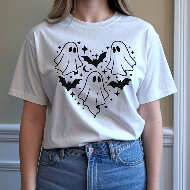 Minimalistisches Halloween Ghost-Shirt für sie ode T-Shirt (halloween ghost shirt, halloween ghost sweatshirt, minimalist halloween shirt, halloween shirt,)