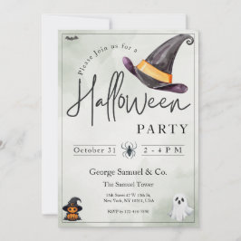 Minimalistisches Halloween Office-Party für kleine Einladung