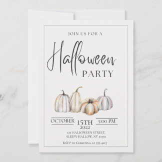 Minimalistisches Halloween-Party Einladung