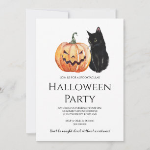 Minimalistisches Halloween-Party Einladung