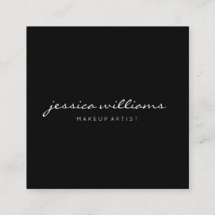 Minimalistisches handgeschriebenes Berufliches Sch Quadratische Visitenkarte