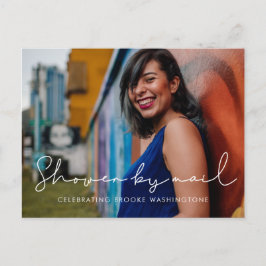 Minimalistisches handgeschriebenes Brautparty per  Postkarte