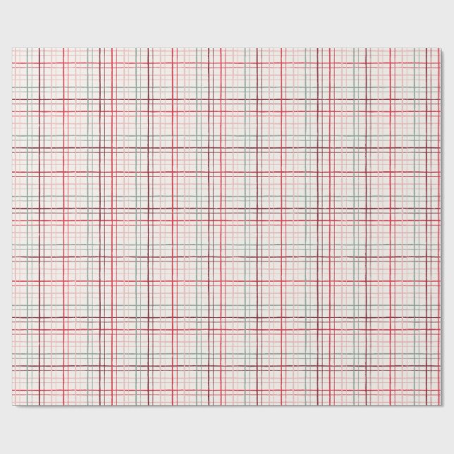 Minimalistisches, handgezeichnetes, wackeliges Git Geschenkpapier (Flach)