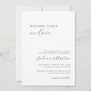 Minimalistisches Handscript Nichts Extravagant nur Einladung