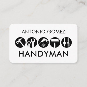 Minimalistisches Handwerker-Tools-Icon Visitenkarte