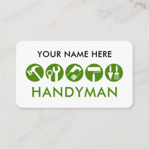 Minimalistisches Handwerker-Tools-Symbol Visitenkarte