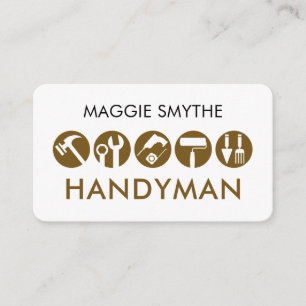 Minimalistisches Handwerker-Tools-Symbol Visitenkarte