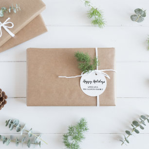 Minimalistisches Happy Holidays-Geschenk Runder Aufkleber