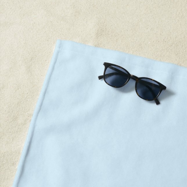 Minimalistisches hellblau schlicht strandtuch (Beispiel)