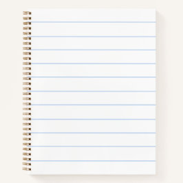 Minimalistisches, hellblau-weiß gestreiftes Muster Notizbuch