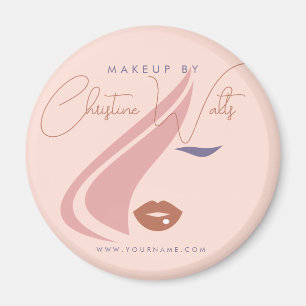 Minimalistisches helles Pfirsichpink Makeup Artist Magnet