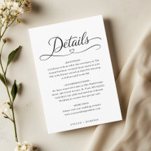Minimalistisches Herz-Schrift-Hochzeitsdetails