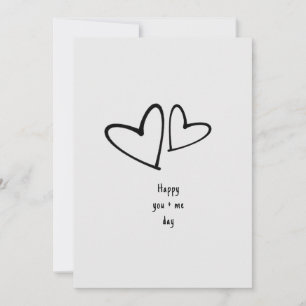 Minimalistisches Herz You & Me Valentinstag-Specia Feiertagskarte