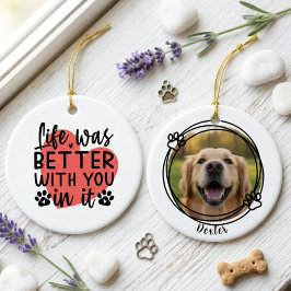 Minimalistisches Herz zum Trost für Haustierliebha Keramik Ornament