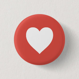 Minimalistisches Herzsymbol – Einfaches Liebessymb Button
