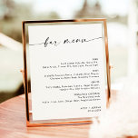 Minimalistisches Hochzeitmenü Bar | Modernes Geträ Poster<br><div class="desc">Dieses wunderschöne Drink Menu Sign bietet eine wunderbar moderne minimalistische Eleganz,  um Ihre Hochzeit oder besondere Veranstaltung zu zeigen. Bearbeiten Sie die meisten Texte einfach,  um sie Ihrem Stil anzupassen. Text- und Hintergrundfarben sind vollständig editierbar —> klicken Sie auf die Schaltfläche "Weitere Anpassungen",  um sie zu bearbeiten!</div>