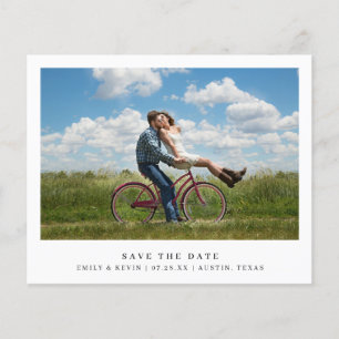Minimalistisches Hochzeits-Foto Budget Save-the-Da