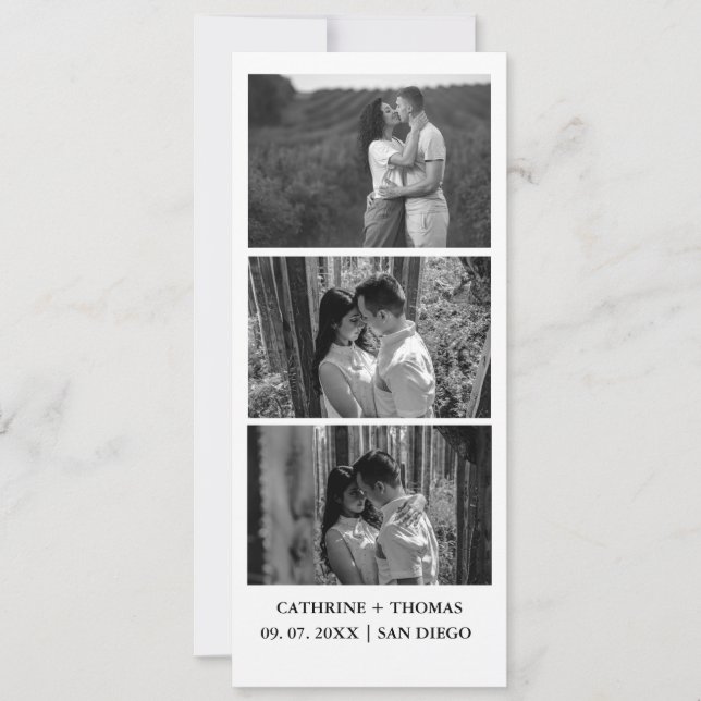 Minimalistisches Hochzeitshaus-Foto-Overlay Danke Save The Date (Vorderseite)