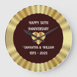 Minimalistisches Hochzeitsjubiläum für Burgund und Große Wanduhr