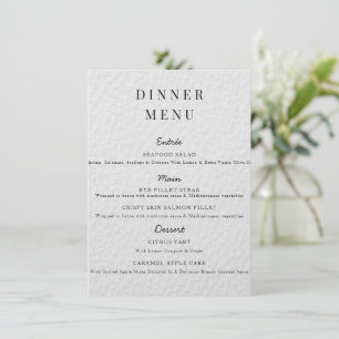 Minimalistisches Hochzeitsmenü Poster Einfache Hoc Menükarte