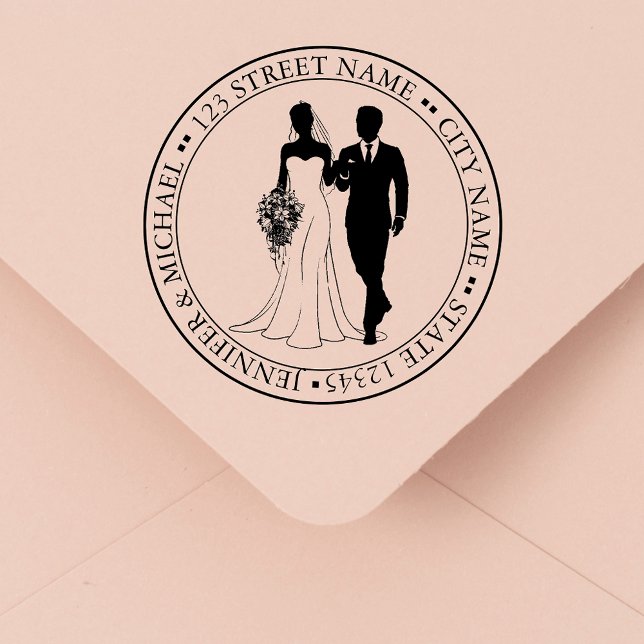 Minimalistisches Hochzeitspaar mit einfacher Rücks Gummistempel (Von Creator hochgeladen)